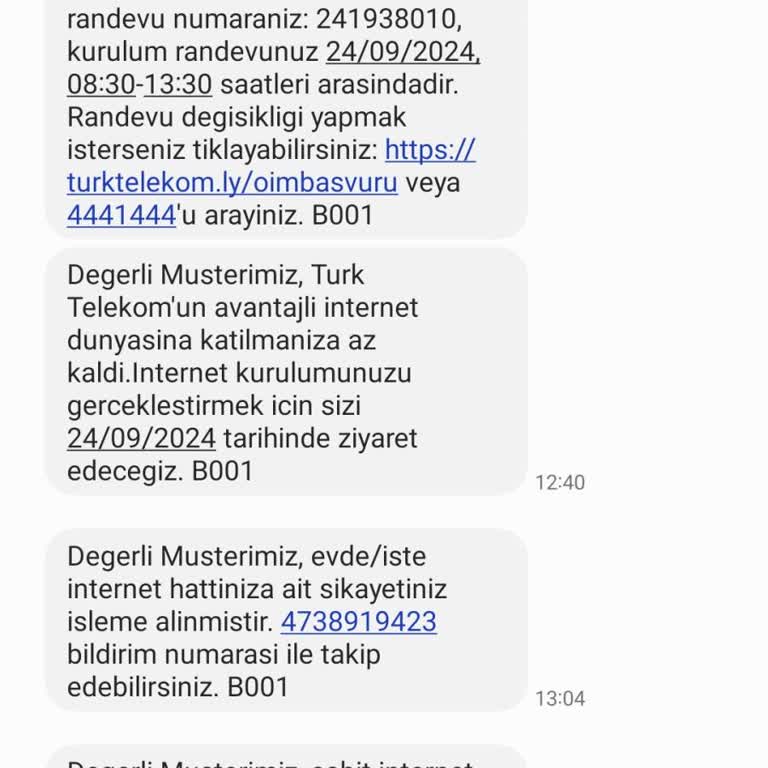 Türk Telekom'dan Sürekli Gelen Mesaj Ve Aramalarla Mağduriyet