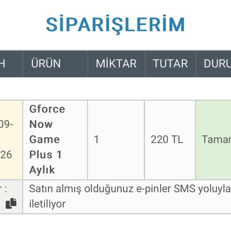 epin.com.tr Geri Ödemesini İstiyorum