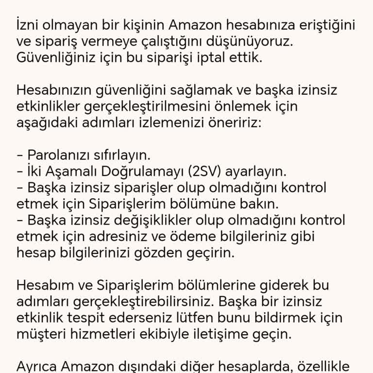 Amazon Sipariş İptali Ve Müşteri Mağduriyeti
