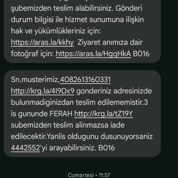 Aras Kargo Kargo Teslimatında Yaşanan Sorunlar