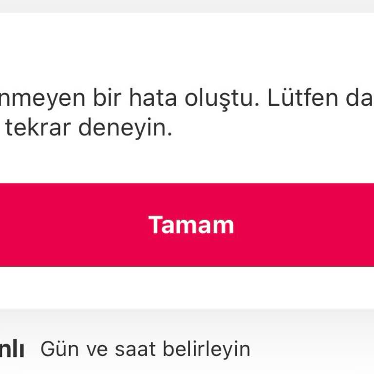 Yemeksepeti Sipariş Sipariş Verme Sorunu