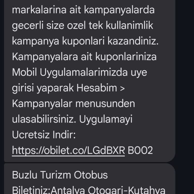 Buzlu Turizm Otobüs Seferi 1 Saat