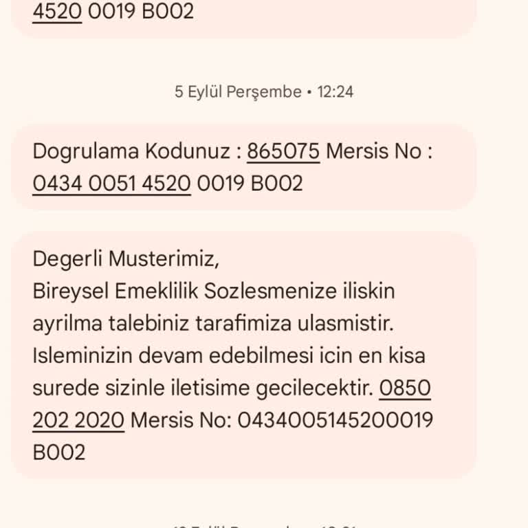 Türkiye Hayat Emeklilik Bilgi Vermemesinden Zarardayım.