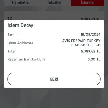 Avis Avrupa Avis Araç Kiralama Ücret İadesi Yapmıyor
