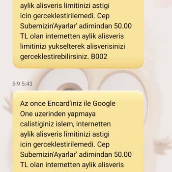 Google One Kartımdan Para Çekmeye Çalışıyor.