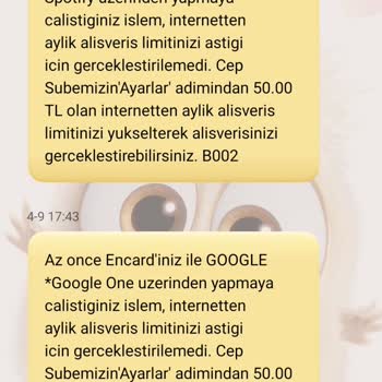 Google One Kartımdan Para Çekmeye Çalışıyor.