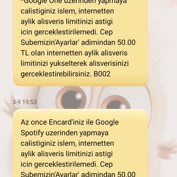 Google One Kartımdan Para Çekmeye Çalışıyor.