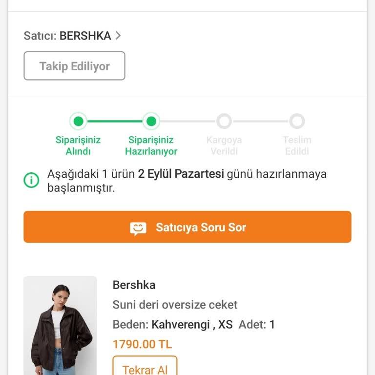 Bershka Siparişim Kargoya Verilmiyor!