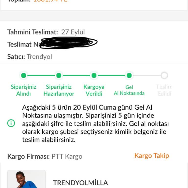 Trendyolmilla Gel Al Noktası Problemi