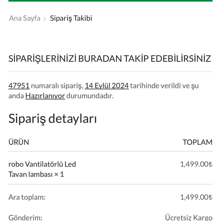 Robo Türkiye, Vantilatörlü LED Tavan Lambası