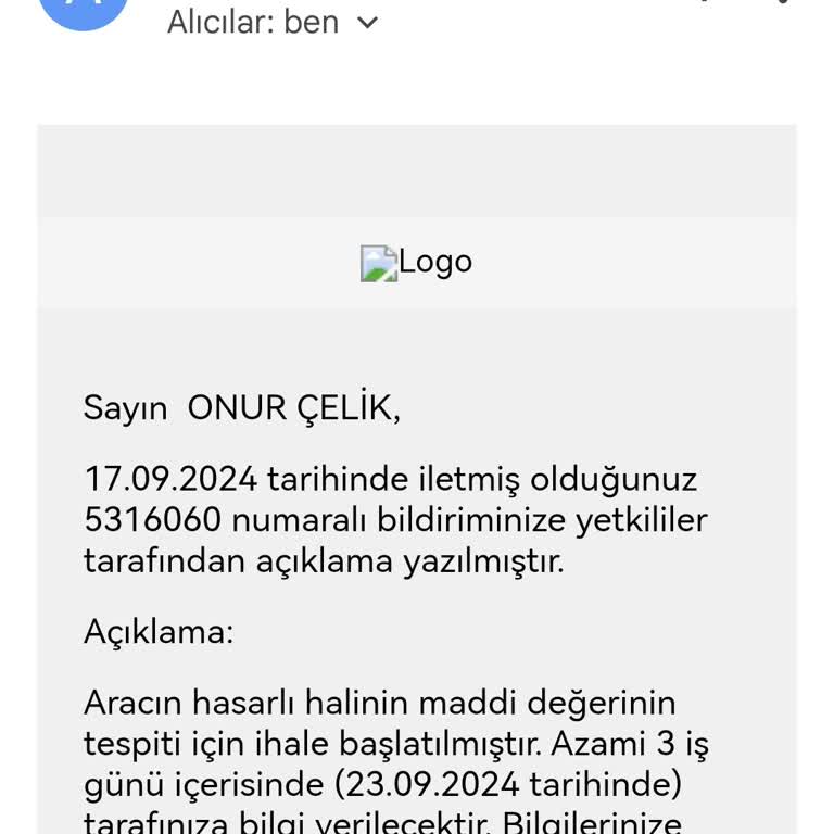 Anadolu Sigorta Sorumsuzluğu / Yapmış Olduğum Kaza