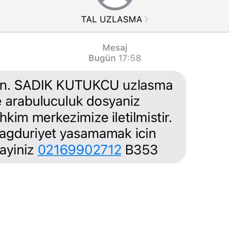 Metka Hukuk (SMS) Tal Uzlaşma Dan Gelen Yalan Mesaj