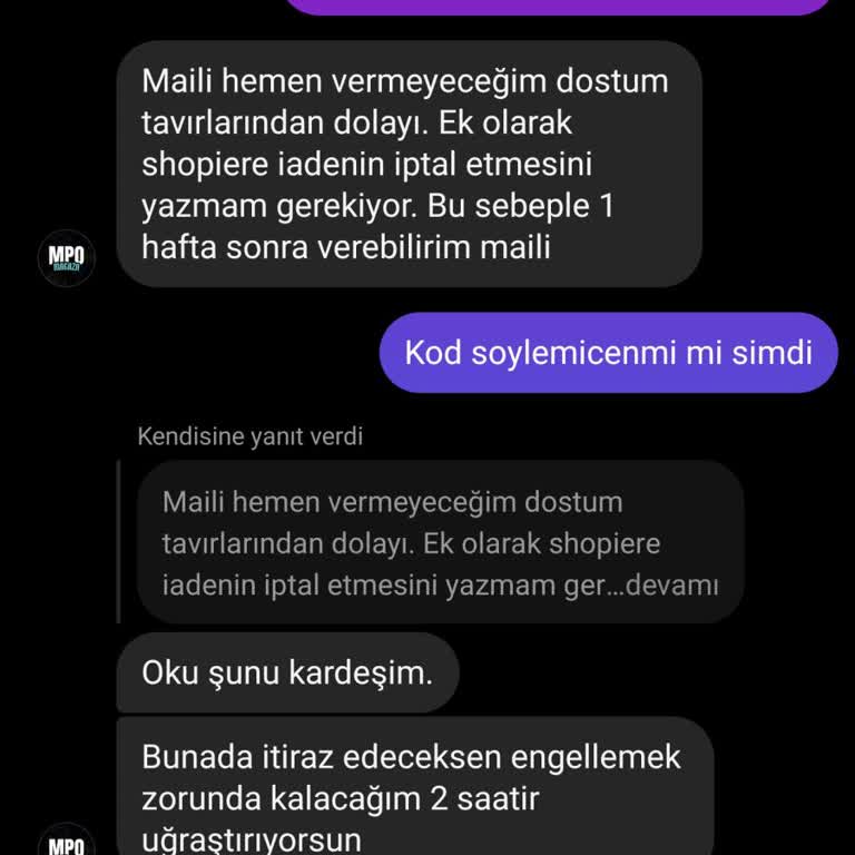Shopier Satıcı Tarafından Yapılan