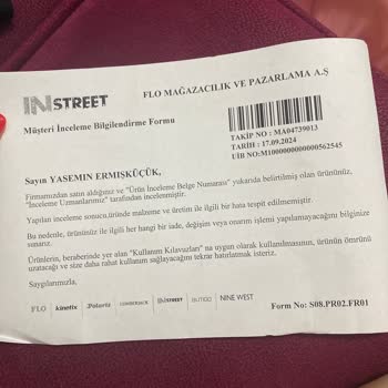 In Street Üründen Memnun Kalmadım