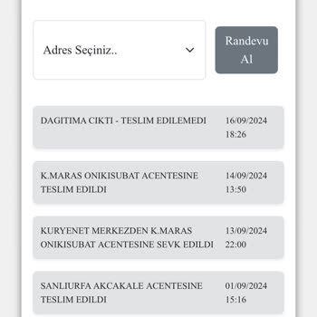 Kuryenet Kahramanmaraş Teslimat Yapmıyor