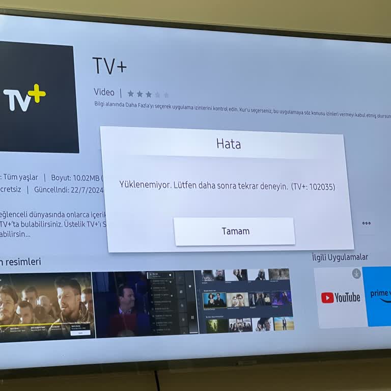 TV+ Smart TV'ye Yüklenmiyor