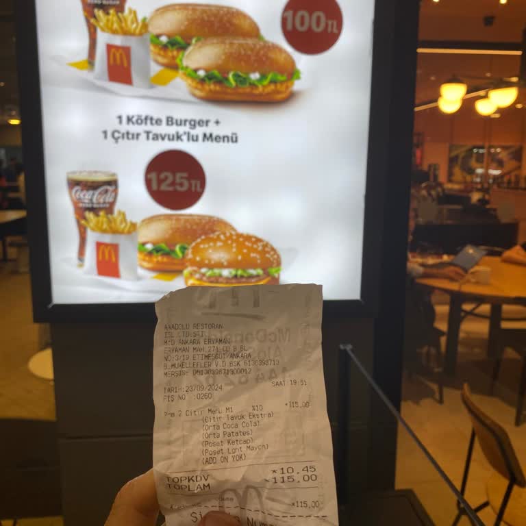 McDonald's Yalan Fiyat Beyanı