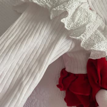 Alya Baby Store Kırmızı Beyaz Elbise Renk Değişimi