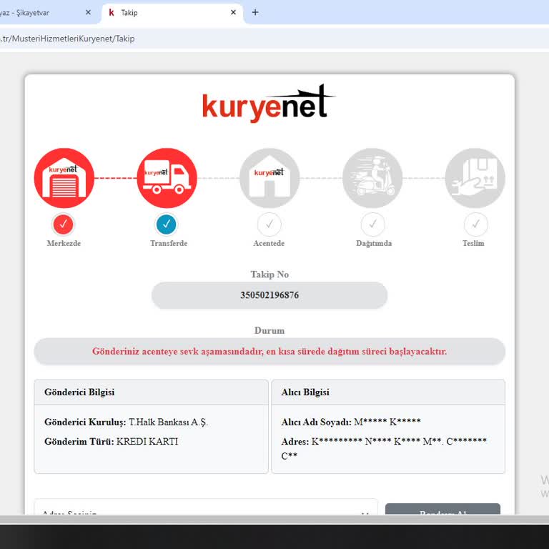 Kuryenet Kargo Teslimatında Yaşanan Aksaklık