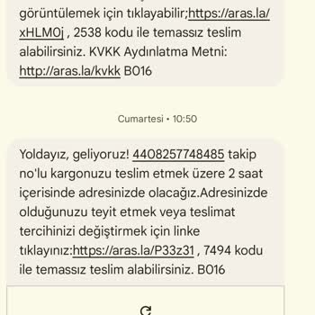 Aras Kargo Adana Aras Altınkoza Şubesi 1 Haftadır Kargomu Getirmiyor