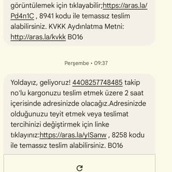 Aras Kargo Adana Aras Altınkoza Şubesi 1 Haftadır Kargomu Getirmiyor