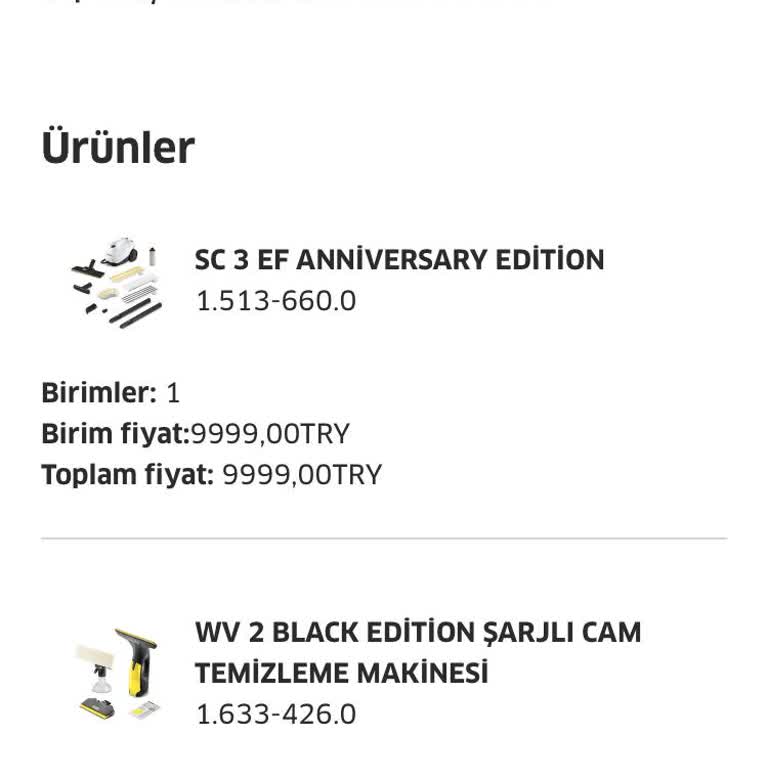 Karcher Online Sipariş Sorunu Ve İade Talebi