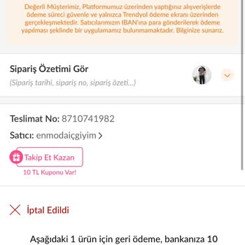 Trendyol İade Edilmeyen Ücret