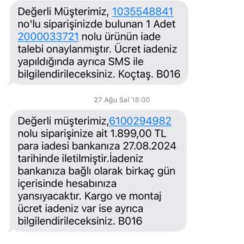 Koçtaş Paramı İade Etmiyor.