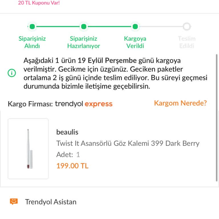Trendyol Express Adresim Ankara, Kargom İstanbul Sınırları İçinde Geziyor