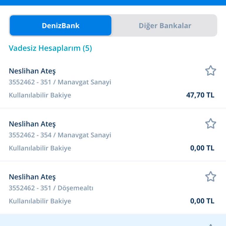 Denizbank Hesaplarımın Gecikme Yanıltması