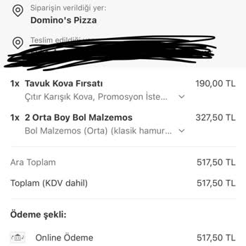 Domino's Pizza Çıtır Karışık Kova Gramaj Sorunu