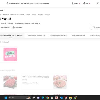 Köfteci Yusuf'ta Sipariş Sorunu Ve Müşteri Hizmetleri Hayal Kırıklığı