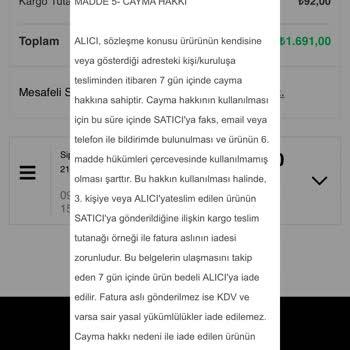 Qalve 14 Gün İade/Değişim Hakkını Yok Sayıyorlar