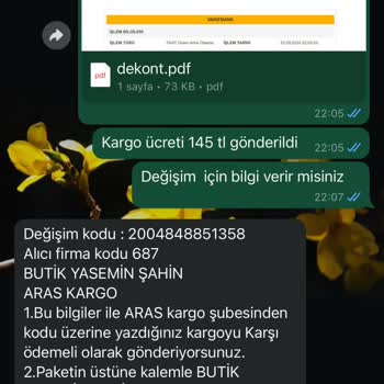 Butik Yasemin Şahin Ürün İade Yapmıyor