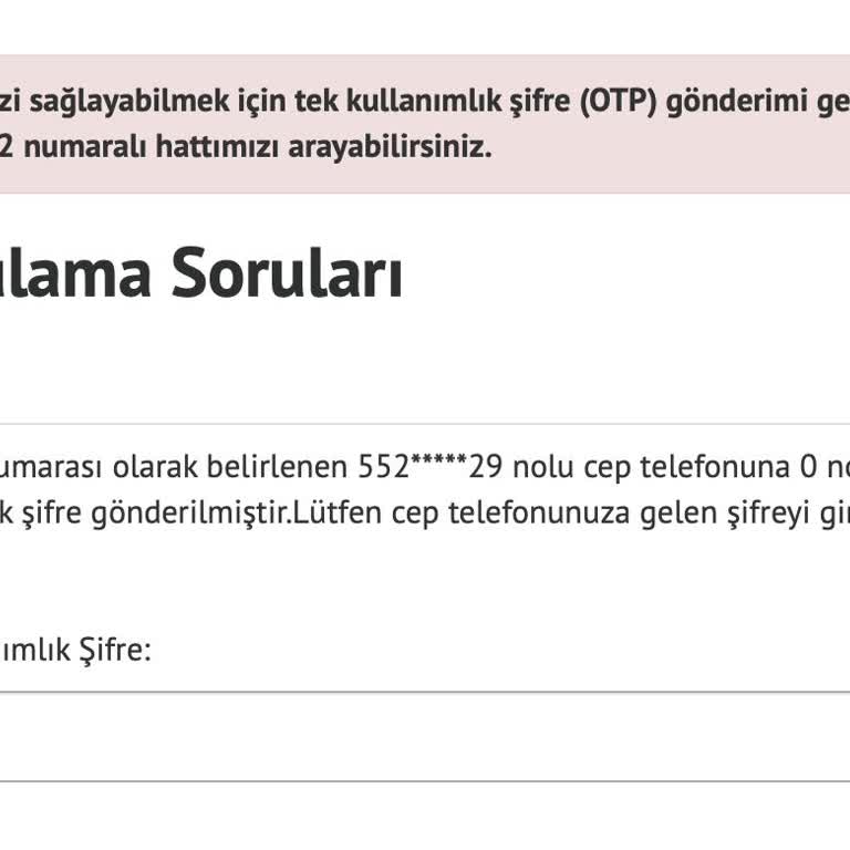 Findeks Kayıt İçin Sim Kartı Bloke Kaldırma