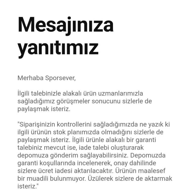 Decathlon Garantili Ürün Mağduriyeti