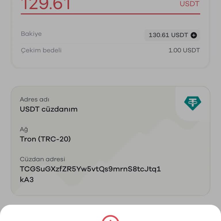 Paribu USDT Para Çekilmiyor
