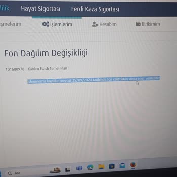 Türkiye Hayat Emeklilik Fon Değişikliği Yapmak