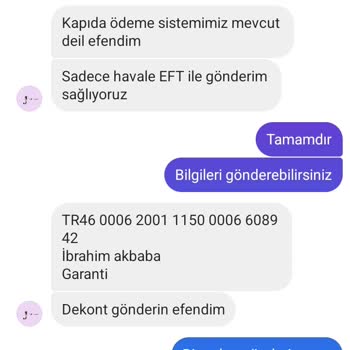 Gardrops İnternetten Yaptığım Alışverişim Elime Ulaşmadı.