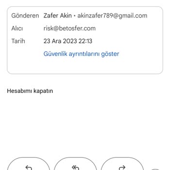 Betosfer Hileyi Bırak Hesabımı Kapat.
