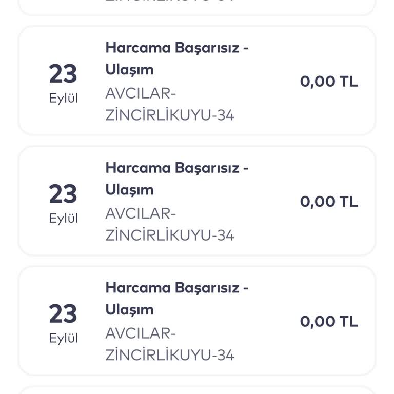İstanbul Kart Geçersiz Kart Uyarısı
