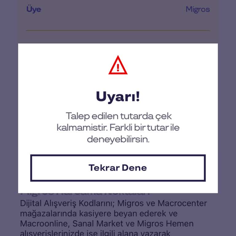 Migros Market Kuponları Kullanılamıyor: Müşteri Hizmetleri Sorunu