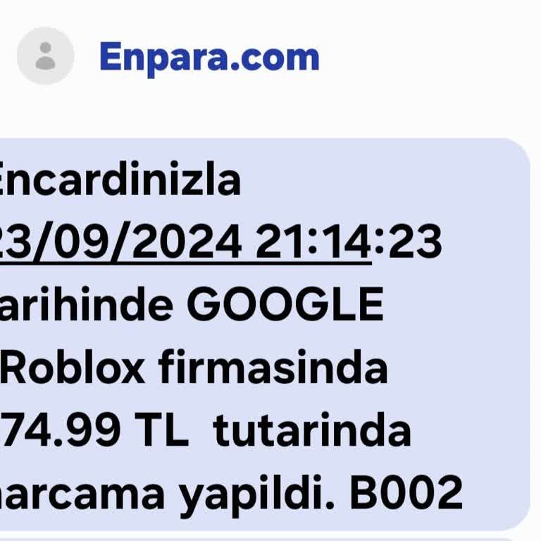 Roblox Haksız Kazanç. Para İadesi Talebi...