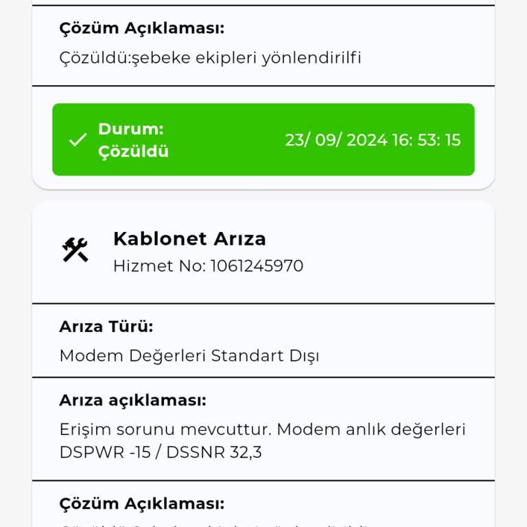 Kablo Net İnternet Uydu Problemi