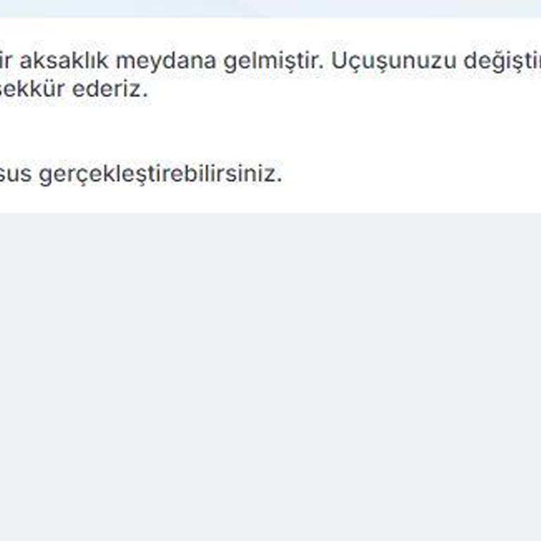 Ajet Firmasında Uçuş Değişikliği Ve İptal Sorunu