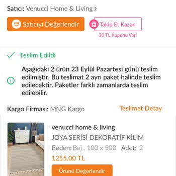 Trendyol Yanlış Ebat Gönderdiler