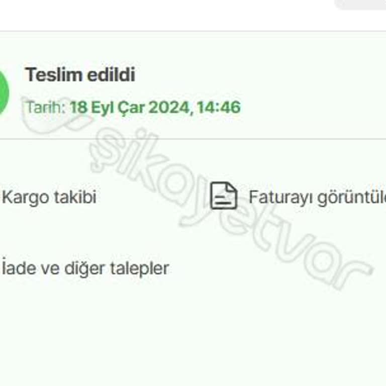 Hepsiburada Teslim Edilmeyen Ürün