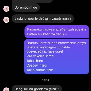 Ardil Tasarım Atölyesi Ürünün Değişim Olacağını Söylediler Para İadesi