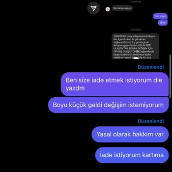 Ardil Tasarım Atölyesi Ürünün Değişim Olacağını Söylediler Para İadesi