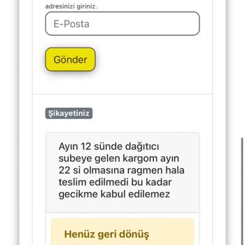 AGT Kurye İle Yaşanan Teslimat Sorunu